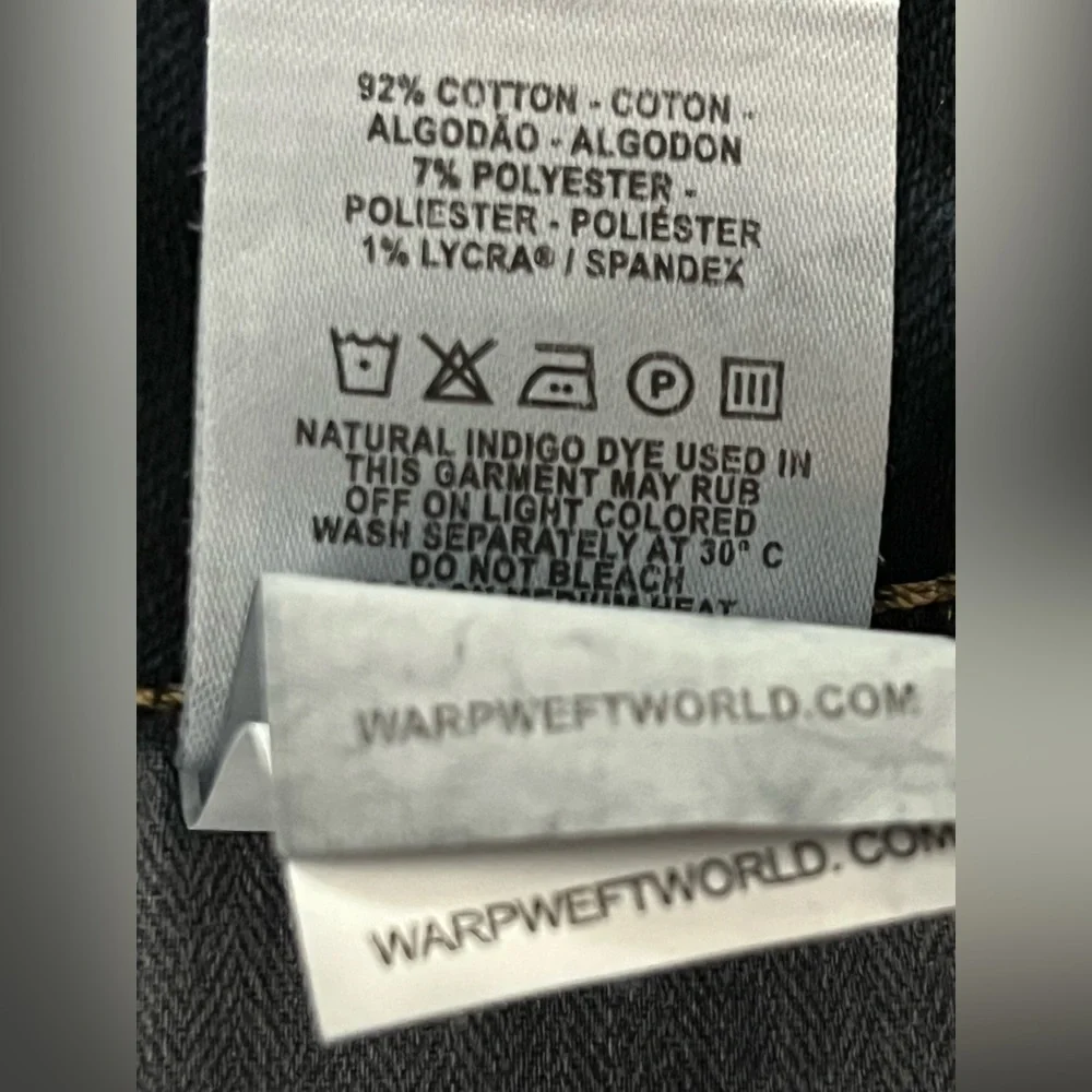 WARP + WEFT ORD Chicago Straight Fit Comfort Stretch Jeans size 38x30